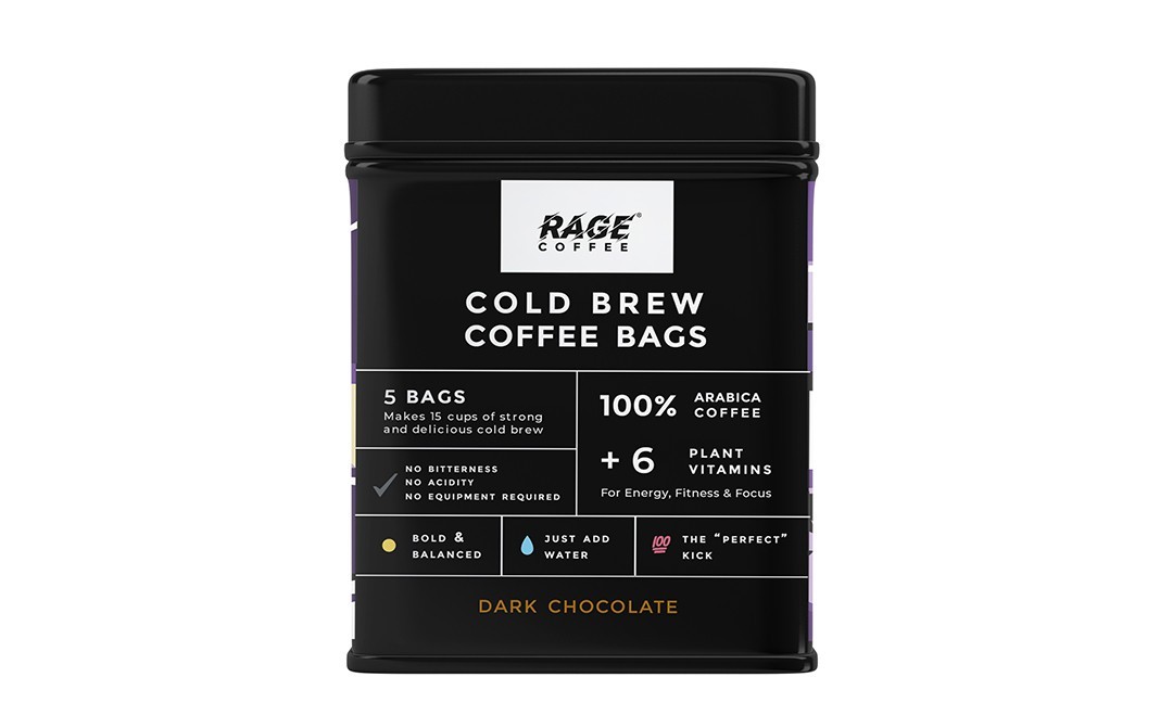 Rage Coffee Cold Brew Coffee Dark Chocolate   Tin  250 grams